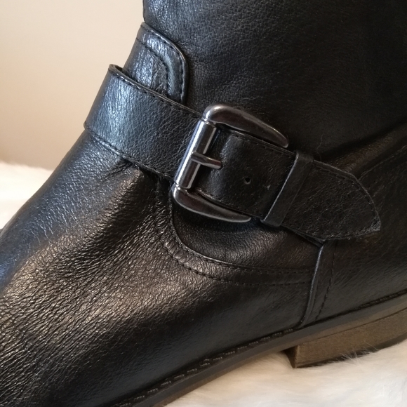 Steve Madden Temmpt Leather Moto Combat Boots - Picture 2 of 12